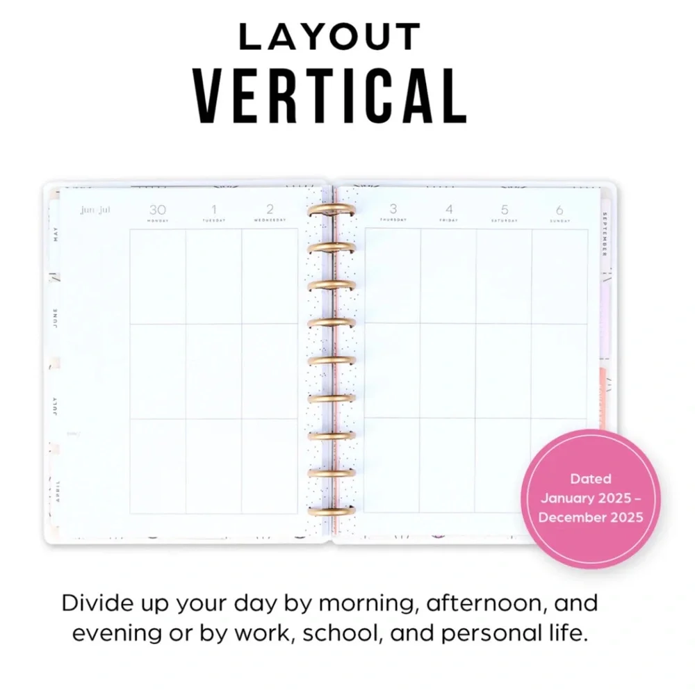 BWT The Happy Planner - 2025 Sunny Oasis Vertical layout Planner